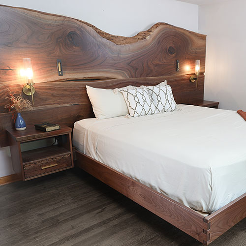 Buy Custom Wood Beds handcrafted live edge
