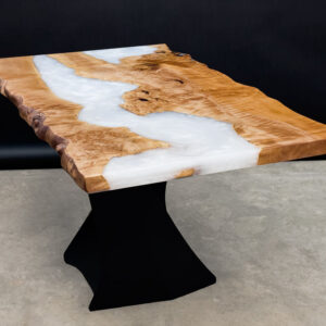 Big Leaf Maple Life Edge River Table - Side View