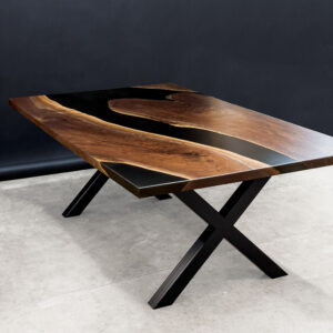 Custom Black Walnut Live Edge River Dining Table 008