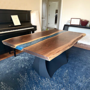 Black Walnut Live Edge River Dining Table