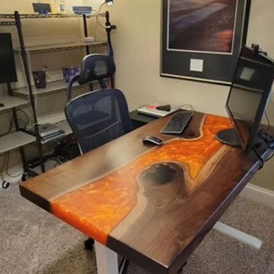 Office desk top wood that turned out incredible