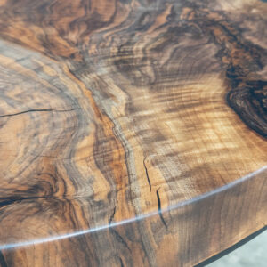 Bastogne Walnut End Table - 012 - Wood Grain Close Up