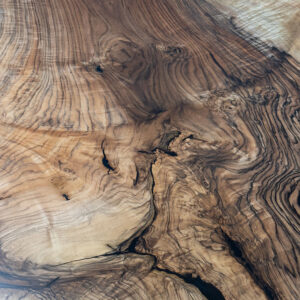 One-of-a-Kind Bastonge English Walnut Solid Wood Live Edge Dining Table