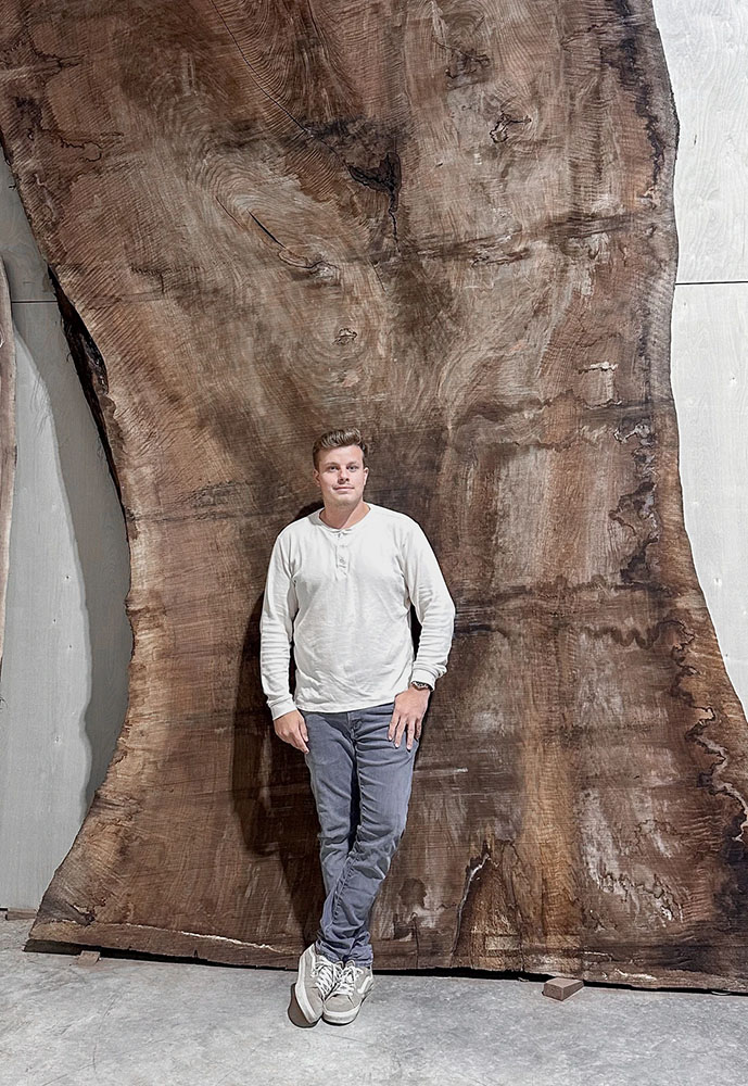 Bradlyn is the Craftsman behind live edge wood river tables at Vestige Furniture Studio