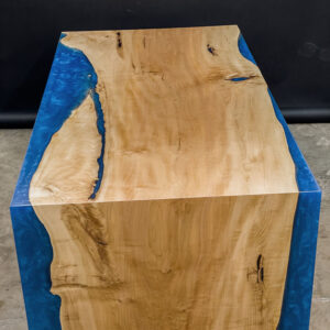Custom Designed Maple cast slab Dining Table with waterfall leg - 017
