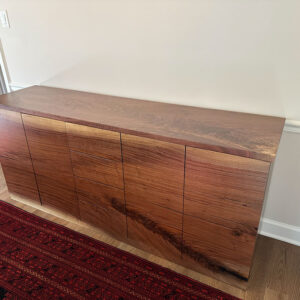 Custom Black Walnut Solid Wood Credenza - Contemporary