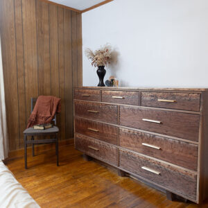 Custom Handcrafted Figured Black Walnut Solid Wood Contemporary Dresser - 065